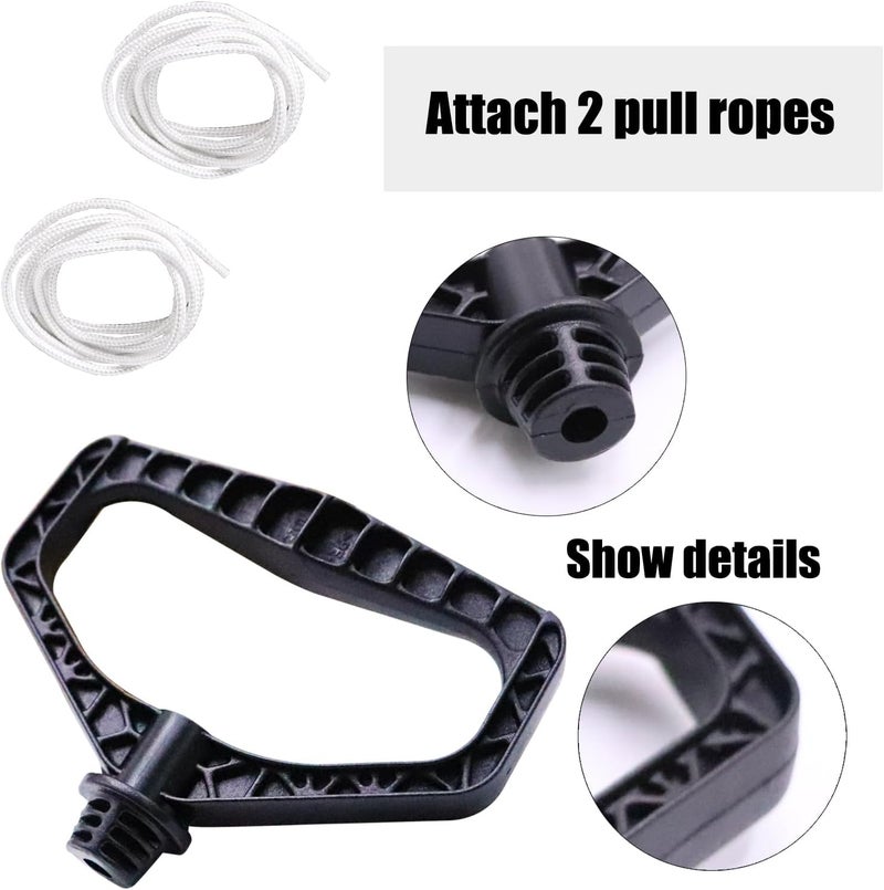 DVBB Gasoline Engine Starter Handle Grip, Recoil Starter Pull Handle Compatible with Honda GX160 GX200 Lawn Mower Generator Trimmer Snowblower Pull Start Cord Rope 140mm 3.5mm 2PCS - Image 5
